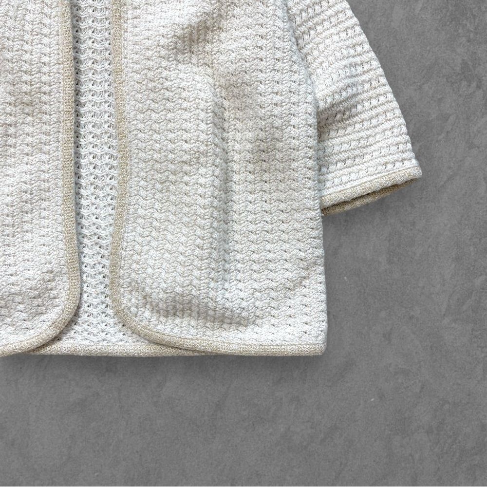 Vtg 60s 70s Rosa Lee California Knit Sparkle Cardigan, Open Front, Sweater, M - Picture 3 of 5